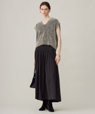 ICB 【洗える】 ルレックスファー ベスト ブラック系