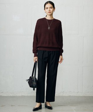 自由区 L 【SHIHOさん着用】TRスラブツイルテーパード パンツ ブラック