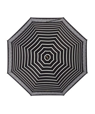 MOONBAT 【雨傘】ランバン　オン　ブルー (LANVIN en Bleu) ボーダー レース 長傘 ブラック