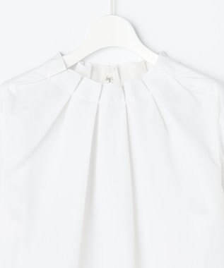 自由区 L 【カタログ掲載】ナチュラルタッチスタンドカラー ブラウス オフ