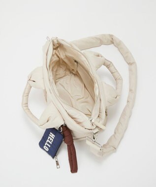 TOPKAPI 【Breath TOPKAPI】パフィング 2way ミニ トートバッグ チャーム付き クリーム