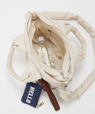 TOPKAPI 【Breath TOPKAPI】パフィング 2way ミニ トートバッグ チャーム付き クリーム