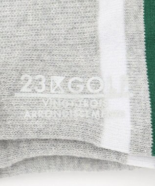 23区GOLF 【MEN】ロゴ ショートソックス ライトグレー系