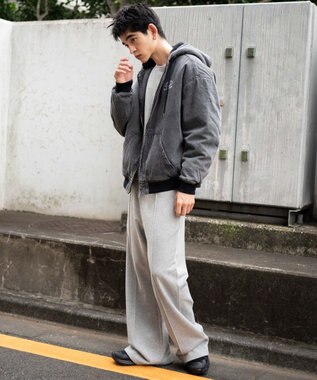 WEGO 【ユニセックス着用ITEM】ワーカーズボアフードブルゾン ブラックその他