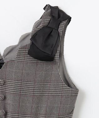 ANY KIDS チェックジャンパースカート チャコールチェック