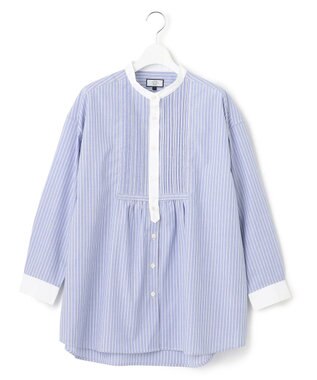 J.PRESS YORK STREET 【WOMEN】クレリックバンドドレス シャツ ブルー系1