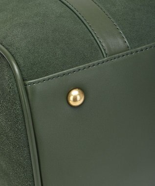 style code 【VerdeVari/ヴェルデヴァリ】スエードボストンバッグ ダークグリーン