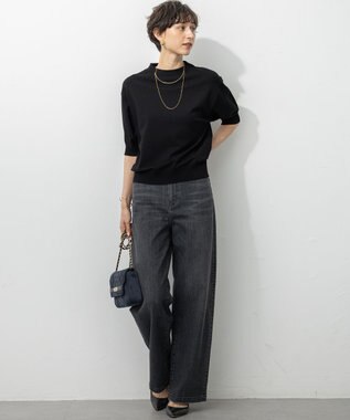 23区 スエード キルティング ショルダーバッグ ダルブルー系