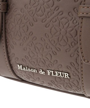 Maison de FLEUR FLEURモノグラムミニボストンバッグ Brown