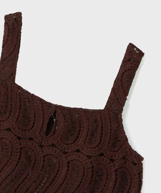 GRACE CONTINENTAL クロシェレースキャミ ブラウン