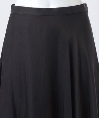 23区 【エステータ】ドレープサテン フレアスカート ブラック系