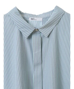 CRAFT STANDARD BOUTIQUE ステンサイドソリッドストライプブラウス① Stripe Sax
