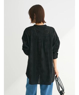Green Parks ・ＳＵＧＡＲ　ＳＰＯＯＮ　刺繍レースシャツチュニック Black