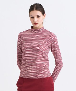 23区GOLF 【WOMEN】モノグラムプリントモックネック