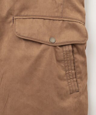 JOSEPH ABBOUD 【キルトレスダウン】ナチュラルダイスウェード ダウンコート キャメル系