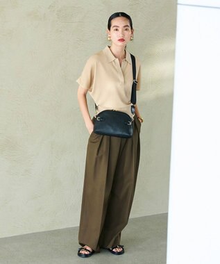 TOPKAPI 【Breath TOPKAPI】SCOTCH GRAIN スコッチグレイン ベルトデザイン ショルダーバッグ ブラック