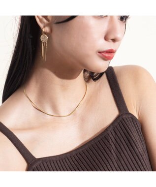 blancotokyo 【金アレ対応アクセ】平スネークネックレス ECHELLE GOLD