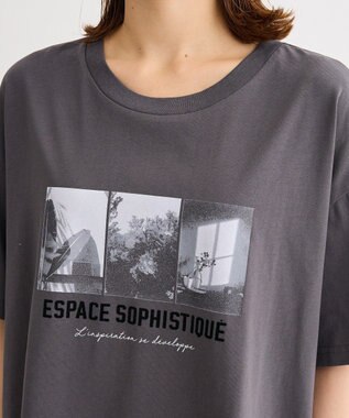 Green Parks 汗染み防止ボックスロゴＴシャツ Charcoal Gray