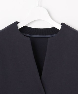 J.PRESS LADIES ダンボールジャージー ブルゾン ネイビー系