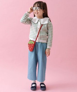 ANY KIDS セーラー襟付き 長袖 トップス オフホワイト