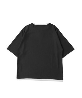 WEGO フェイクレイヤードキーネックT（S） ダークグレー