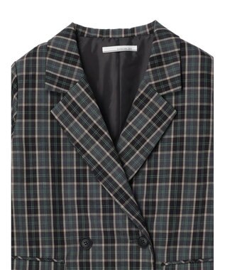Green Parks ・ＥＬＥＮＣＡＲＥ　ＤＵＥ　チェックテーラードジャケット Charcoal Gray