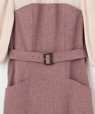 Feroux ドッキング風ワンピース ピンク系