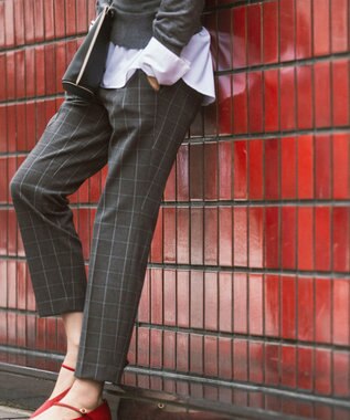  2WAYウォームストレッチ ストレートチェックパンツ