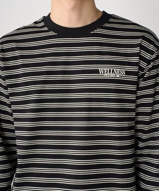 OP／FILA 【Kappa】ウェルネスクラブボーダーロンT ブラック