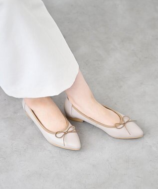 Pointer 日本製 本革大人女子のバレエシューズ トープ