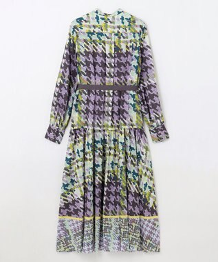 GRACE CONTINENTAL キカプリントティアードワンピース グリーン