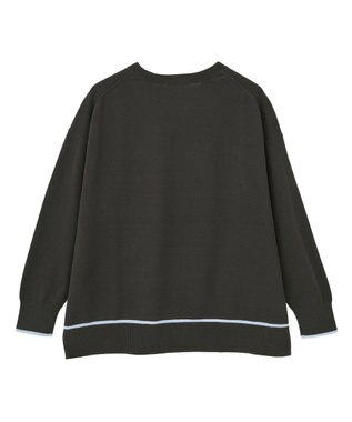 AMERICAN HOLIC バイカラークルーネックニットプルオーバー Brown