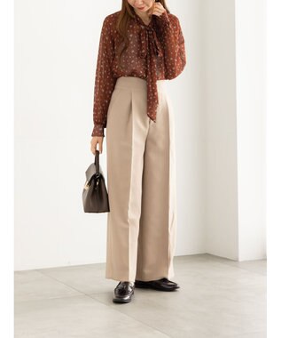 Te chichi パターンアソートシフォンボウタイブラウス《2025Autumn catalog vol.2 item》 ボルドー