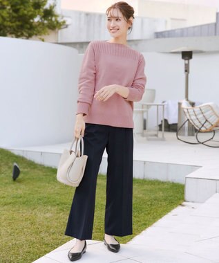 Tiaclasse 【ダブルクロス】ワイドパンツ ネイビー