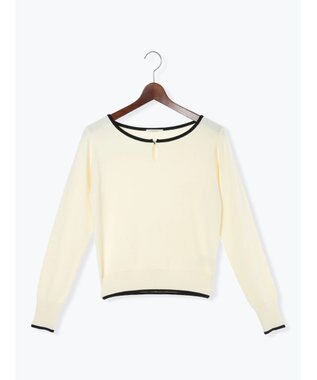Te chichi スクエアチャームキーネックプルオーバー オフホワイト