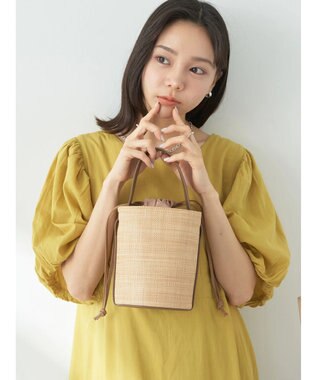 earth music&ecology バケットハンドバッグ Natural