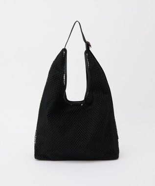 russet ≪A4サイズ収納可能≫メッシュホーボーバッグ(CE-1749) Black/BK