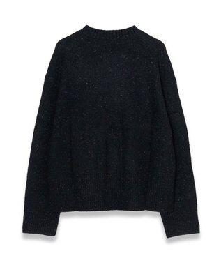 JOSEPH 【洗える】アルパカツイード　ラウンドネックニット Black