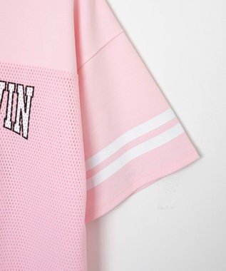 WEGO ナンバリングメッシュビッグT ピンク