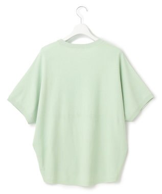 23区 S 【洗える】レーヨンポリエステルストレッチ ドルマン ニット スモーキーグリーン系