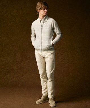 JOSEPH ABBOUD 【JAPANファブリック/ストレッチ】ストレッチモールスキン パンツ アイボリー系