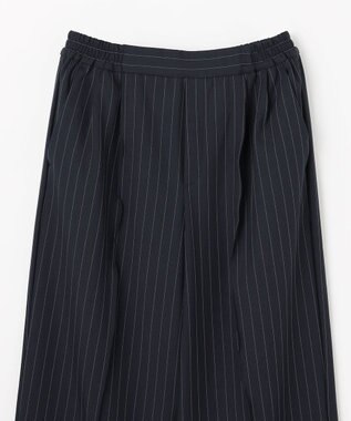 ANY 【6サイズ展開/ウエストゴム】イージーワイドパンツ ネイビーストライプ