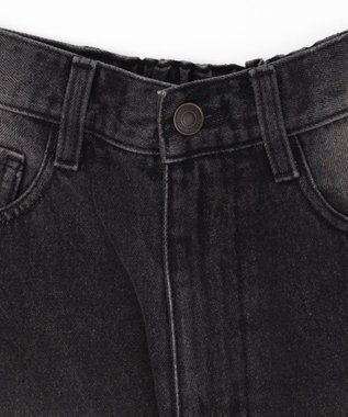 WEGO 【SMサイズ展開】ヴィンテージウォッシュデニムハーフパンツ ブラック