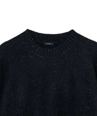 JOSEPH 【洗える】アルパカツイード　ラウンドネックニット Black