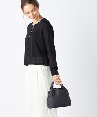 LA BAGAGERIE 【maison vert】 【超軽量/多収納】リボンハンドル2WAYバッグ ブラック