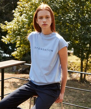 23区GOLF 【23Fondation/WOMEN】フレンチスリーブ ロゴトップス サックスブルー系