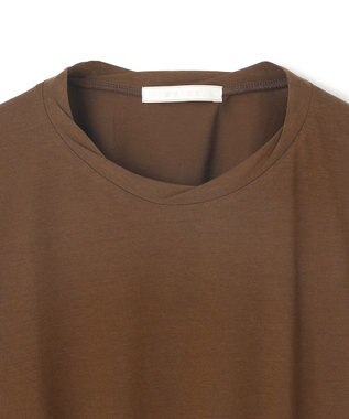 BEIGE， 【BEIGE,ecru/WEB限定・洗える】FINE DRY TOUCH / ねじりデザインコットンクルーネックTシャツ Brown
