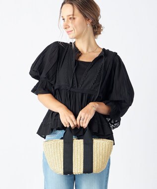 LA BAGAGERIE 【MONICA】ダブルハンドルかごバッグ アイボリー