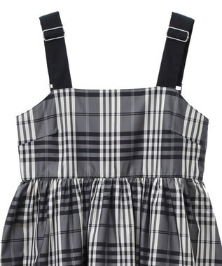 Green Parks ・ＳＵＧＡＲ　ＳＰＯＯＮ　チェックギャザーワンピース Black