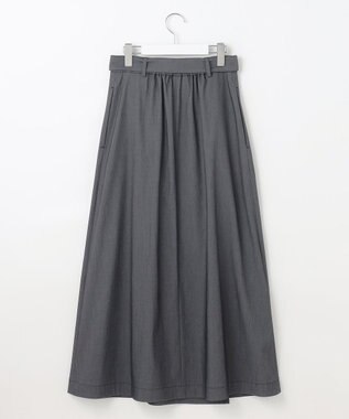 自由区 L 【カタログ掲載・接触冷感・UVカット・洗える】デニムライクボトムフレア スカート インディゴ